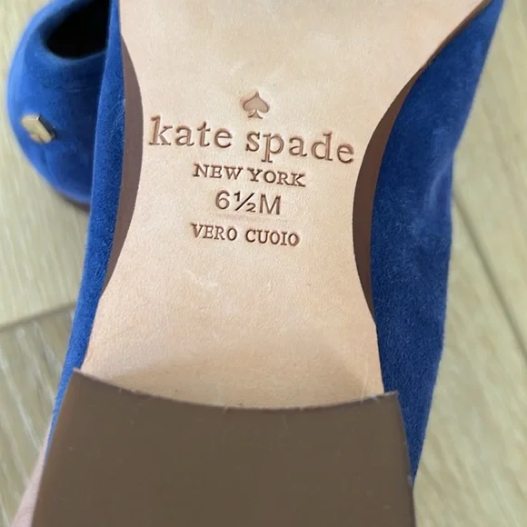 NEW Kate Spade ‘Carima’ Blue suede loafers flats - Picture 6 of 7